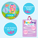 Pretty Mermaids Extra Large Deluxe Square Birthday Gift Box