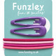 Hair Set Purple Clips and Pink Bands