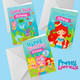 Personalised Pretty Mermaids Birthday Card With Hair Clips
