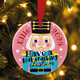 Personalised Nut Cracking Pink Christmas Tree Decoration