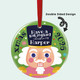 Personalised Nut Cracking Forest Green Christmas Tree Decoration