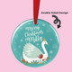 Personalised Pretty Swan Christmas Tree Decoration
