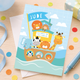 Personalised New Baby card Noahs Ark