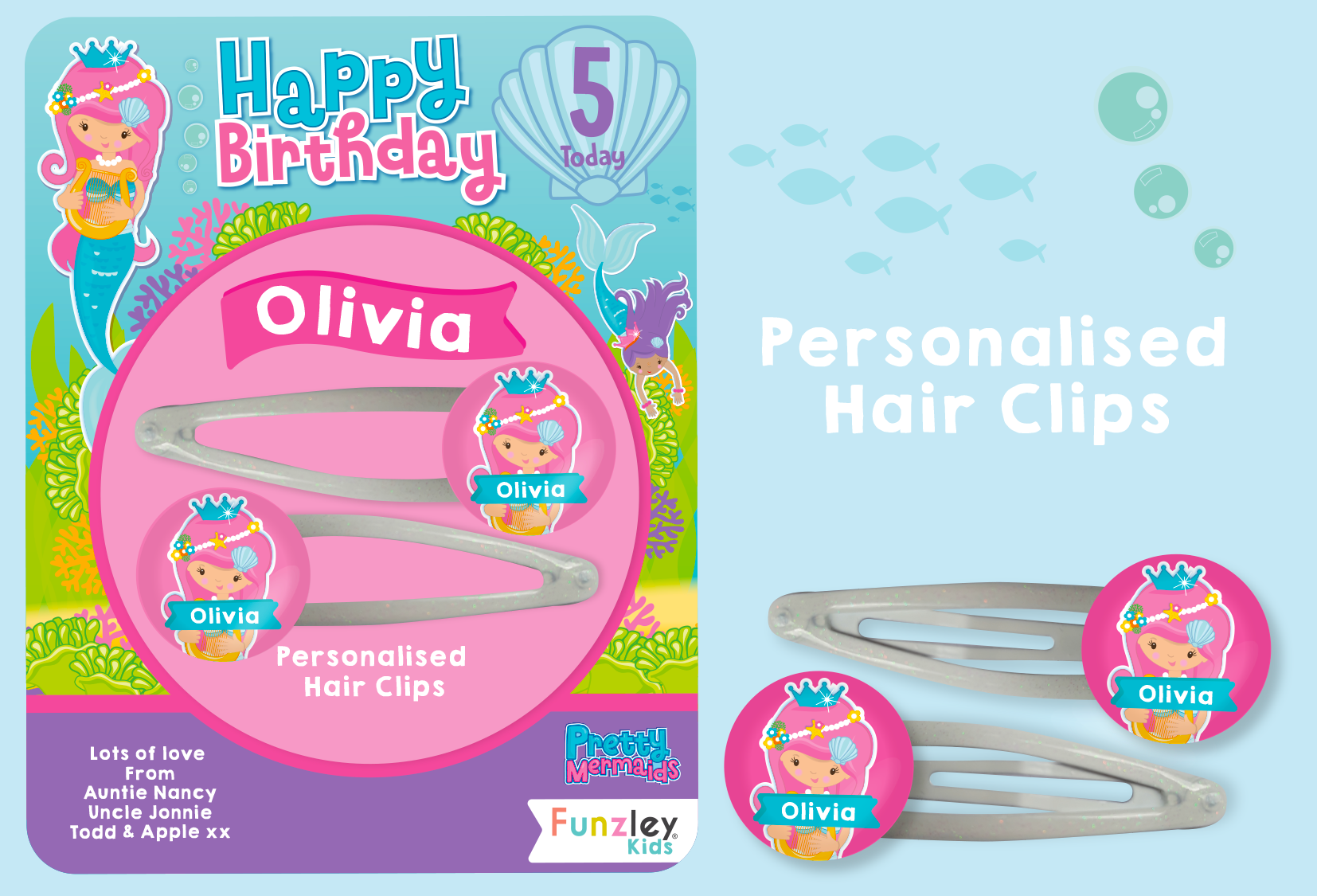 PRETTY MERMAIDS HAIR CLIPS