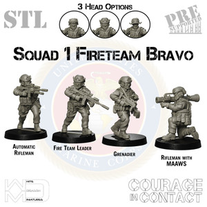 Squad 1 Fireteam Bravo - US Marines - STL Squad 1 Fireteam Bravo - US Marines - STL