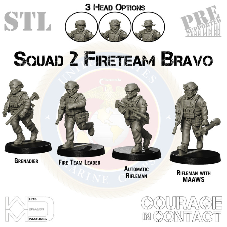 Squad 2 Fireteam Bravo - US Marines - STL