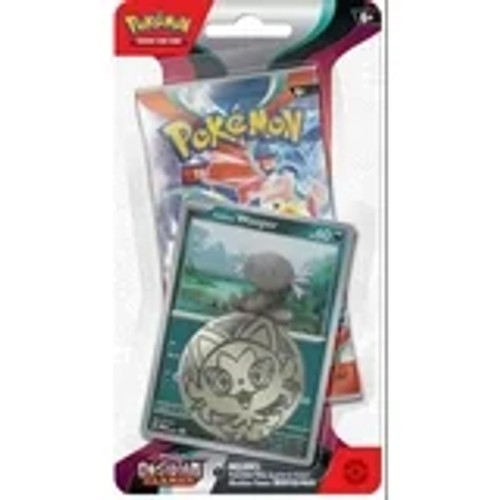 Pokemon Scarlet & Violet Obsidian Flames Set Wooper Checklane BLISTER Pack (Booster Pack, Promo Card & Coin)