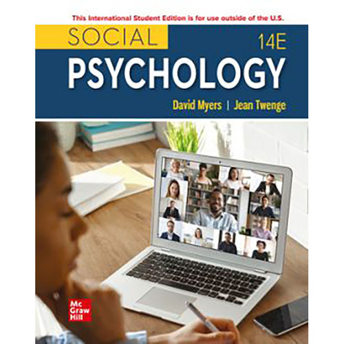 ISE Social Psychology (14th Edition) David Myers and Jean Twenge | 9781266024221