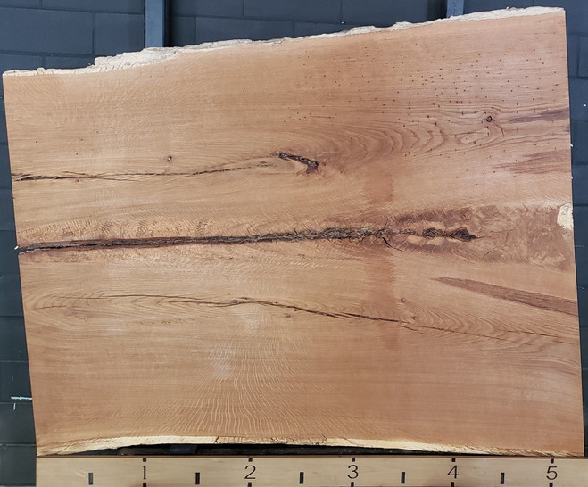 RO-1570 Red Oak Live Edge Kiln Dried Slab
