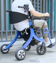 Wheelchair mode - Multifunctional 3 in 1 transfer chair-electric wheelchair, electric rollator and walker.
Wheelchair features a Lightweight aluminum alloy frame, weighs only 41lbs including battery weight.
Wheelchair Safely supports up to 220lbs and is great for rehab patients with the Power resist mode for rehabilitation exercises.
Dual controllers meet dual-mode use of electric wheelchair and electric rollator.
Small and portable for all car, train, and airplane travel.