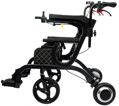 Carbon Multi-Functional 3-in-1 Electric Wheelchair, Walker & Rollator