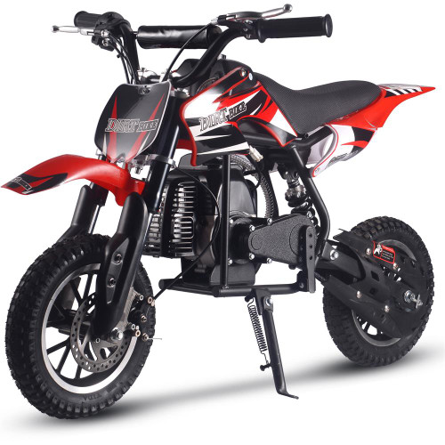 MotoTec Alien 50cc 2-Stroke Kids Gas Dirt Bike Red