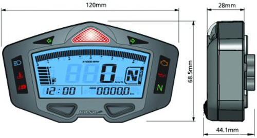 Koso DB-03R Multifunction Plug & Play - Honda Grom (128-3)