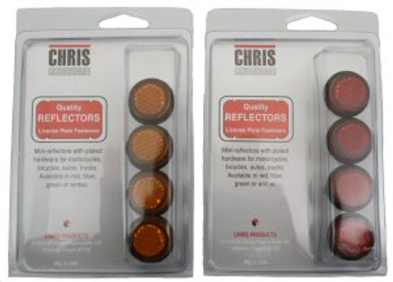 Chris Products License Plate Reflectors, Pack of 4 (138-65)