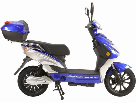 Cabo Cruiser Elite Max Electric Bike | Moped 600 Watts Motor, 60 Volt Battery System