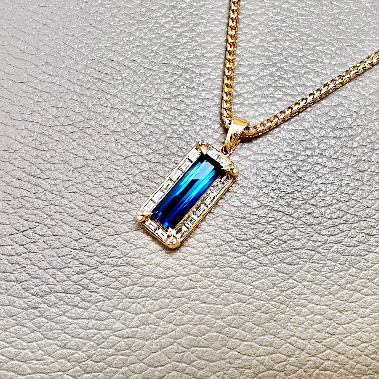 Indicolite Blue Tourmaline Diamond Pendant | Treasured & Co.