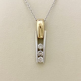 Small Diamond Pendant Necklace 0.13tcw