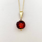 Sphere Amber Pendant Necklace 2.76tcw