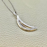 Moon Pendant Necklace 0.23tcw