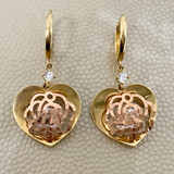 Heart Dangling Earrings 2.28tcw