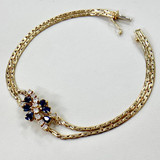 Sapphire Diamond Bracelet 1.01tcw