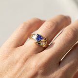 Trillion Tanzanite Ring 0.41tcw