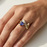 Trillion Tanzanite Ring 1.09tcw