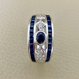 Sapphire Diamond Ring 0.90tcw