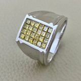 Yellow Diamond Cluster Ring 0.96tcw