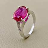 Oval Ruby Ring 3.21ct