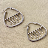 Beads Fashion Hoops 14kt White Gold