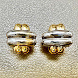 Two Tone Gold Earrings 6.00g