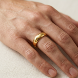 Comfort Fit Gold Wedding Band 5mm