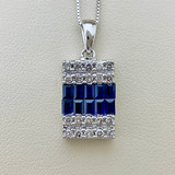 Sapphire Diamond Pendant