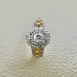 Double Halo Diamond Ring 0.73tcw