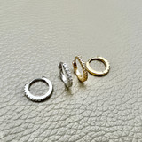 Diamond Huggie Hoops  0.08tcw - 10 x 10mm