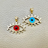 Lashed Evil Eye Pendant Necklace