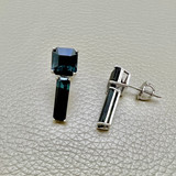 Black and blue tourmaline accessory