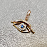 Evil Eye Pendant 0.95tcw 14kt