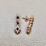 Luxurious Sapphire and Diamond Earrings