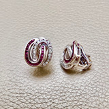 1.06tcw Ruby and Diamond Earrings