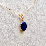 Sapphire & Diamond Pendant 1.25tcw