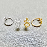 Interlocking Open Link Gold Hoops