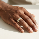 Matte & Milgrain Wedding Band 6mm Two Tone