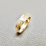 Two Tone Comfort Fit Wedding Band 6mm Two Tone Comfort Fit Wedding Band 6mm