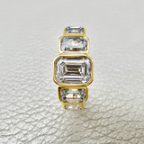 Bezel Emerald Cut Diamond Ring 2.22tcw