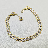 Two Tone Fancy Gold Bracelet 4.95g