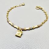 Lock Charm Gold Bracelet 5.00g