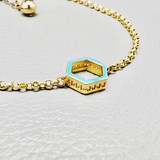 Enamel Hexagonal Bracelet 3.30g