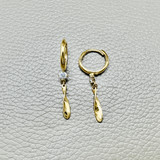 Twist Drop Dangle Earrings 0.20tc